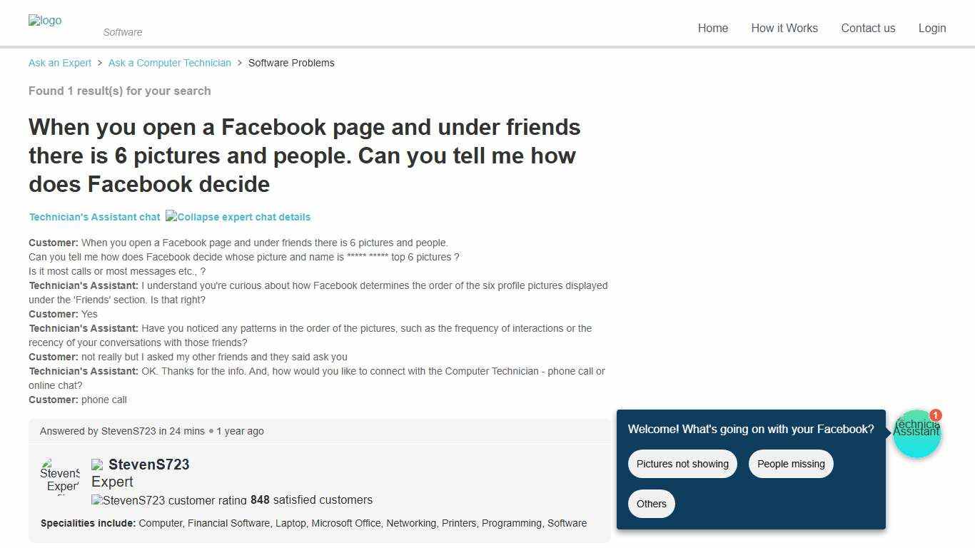 When you open a Facebook page and under friends there is 6 pictures and people. Can you tell me how does Facebook decide